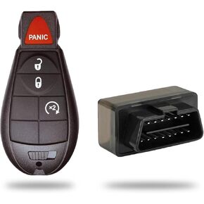 Car Key Remote Key Fob Replacement Kit for Dodge Ram 1500 2500 3500 2013 2014 2015 2016 2017(FCCID: GQ4-53T)