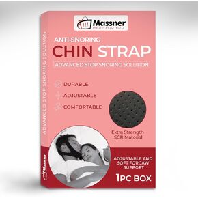Extra Strength Chin Strap for Sleeping, Breathable, Comfortable CPAP Chin Strap for snoring- jaw Strap for Men and Women, Adjustable Snore Stopper Chin Strap, Keep Mouth Closed While Sleeping