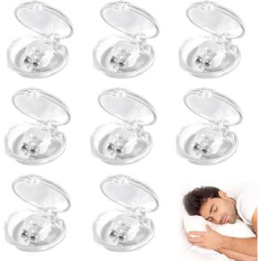 8 Pcs Anti Snoring Magnetic Nose Clips, Silicone Sleep Clip for Snore White