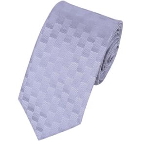Mens Classic Check Grid Striped Plaid Tie Polyester Formal Necktie