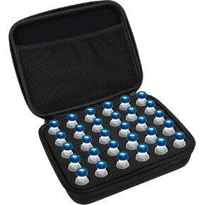 30-Slots Insulin Vials Fridge Holder, Insulin Travel Case Fits Standard 10ml U-100 Vials and Diabetic Accessories, Insulin Vial Storage Case with a Double Zipper