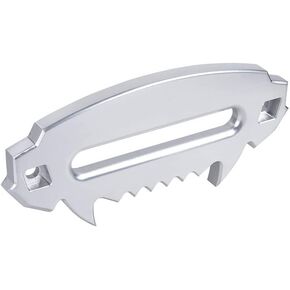 Hitch مقطورة - مركبة على الطرق الوعرة Winch Aluminium Guide Port Devil 254mm ، Aluminium Hawse Fairlead for Winch Winch Rope Parts Winch Cable Roller Fairlead Silver