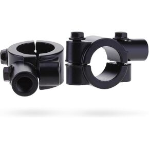 2 PCS Motorcycle Handlebar Mirror Mount Holder Clamp Adaptor for 0.866 inch Handlebar Fit for Motorcycle Honda Kawasaki Yamaha Suzuki ATV ADV Scooter Moped Dirt Bike Accessories