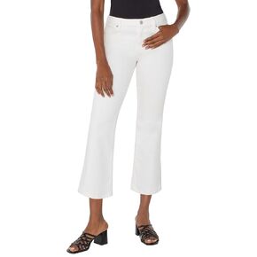 Liverpool Women's Hannah Crop Flare Jean 25.5in Inseam in White