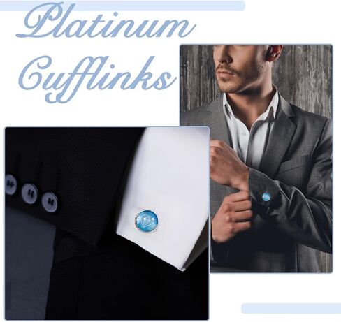 DICOSMETIC 20 Sets Blank Cufflinks Bulk Brass Cufflink Studs with Cabochon Setting Tray and 16mm Glass Cabochons DIY Cufflinks Settings for Custom Photo Cufflinks in Saudi Arabia