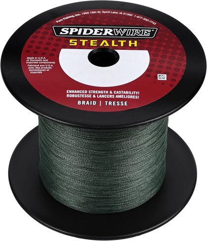 SpiderWire Stealth® Superline, Blue Camo, 50lb | 22.6kg, 200yd | 182m Braided Fishing Line, Suitable for Saltwater and Freshwater Environments in Saudi Arabia