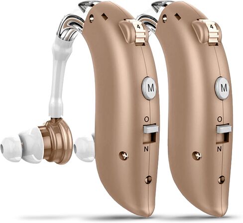 Dellona Hearing Aids for Seniors Severe Hearing Loss - Rechargeable Hearing Aids - Ear Hook Hearing Aid - Hearing Aids for Seniors Rechargeable with Noise Cancelling - Hearing Amplifiers for Seniors in Saudi Arabia