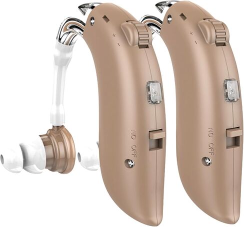 Dellona Hearing Aids for Seniors Severe Hearing Loss - Rechargeable Hearing Aids - Ear Hook Hearing Aid - Hearing Aids for Seniors Rechargeable with Noise Cancelling - Hearing Amplifiers for Seniors in Saudi Arabia