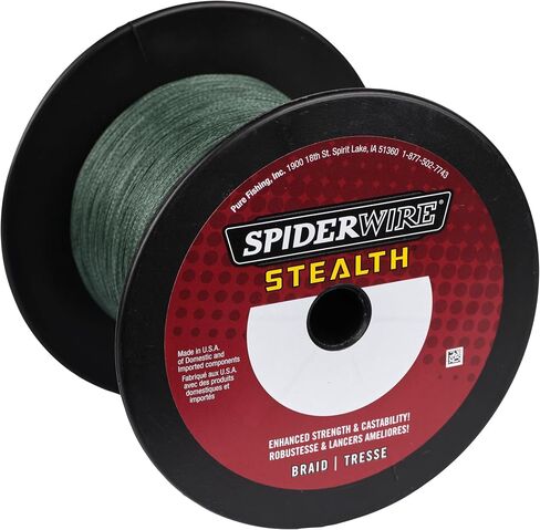 SpiderWire Stealth® Superline, Moss Green, 20lb | 9kg, 125yd | 114m Braided Fishing Line, Suitable for Freshwater and Saltwater Environments in Saudi Arabia