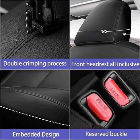TTX Lighting Custom Custom Fit Gat Coverts toyota Sienna 2021-2025 Le and Xle 8-Partenger Leather Care Cover Cover Coverage Cover Cover Cover Full Spill & Stain Proof in Kuwait