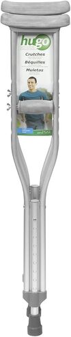 Hugo Mobility Adjustable Tall Crutches For Walking, Tall Adult Walking Crutches, Comfortable Lightweight Crutches with Underarm Pad and Hand Grip, For Users Over 6 Feet in Saudi Arabia