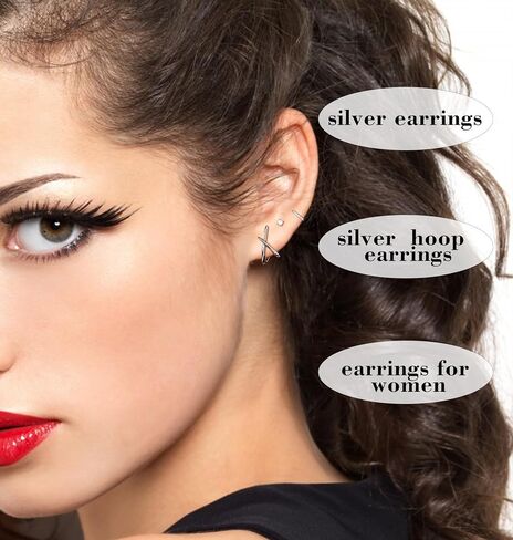 Gold Huggie Hoop Stud Earrings Set for Women Trendy, Dainty Small 14K Gold Earrings for Multiple Piercing, Hypoallergenic Simple Minimalist CZ Cartilage Earrings for Women Gifts 3Pairs in Saudi Arabia