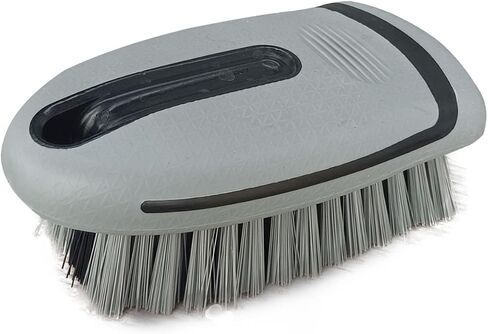 Carpet and Upholstery Cleaning Brush - Stiff Bristle Carpet Scrubber Car Cleaning Brush for Car Interior and Home - Leather Brush Auto Detailing Scrub Brushes for Couch, Floor Mats, Clothes (Grey) in Kuwait