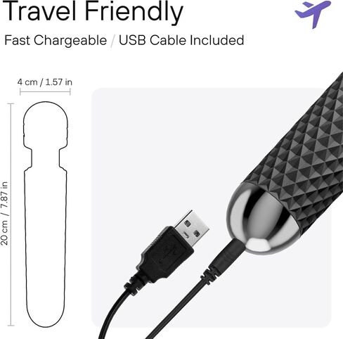 سرير مساج شخصي لاسلكي محمول باليد مع ميزة الذاكرة تدليك مقاوم للماء USB قابل لإعادة الشحن 20 نمط اهتزاز 8 سرعات سيليكون ناعم للبشرة in Saudi Arabia