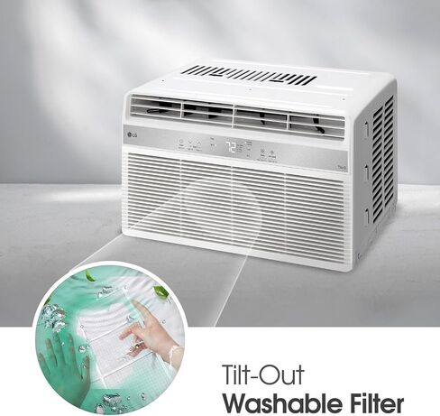 LG 12000 BTU Window Air Conditioners [2023 New] Remote Control WiFi App Ultra-Quite Washable Filter Cools 550Sq.Ft for Medium & Large Room AC Unit air conditioner Easy Install White LW1217ERSM1 in Saudi Arabia