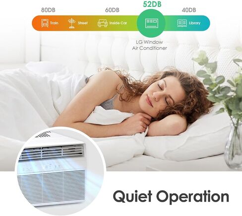 LG 12000 BTU Window Air Conditioners [2023 New] Remote Control WiFi App Ultra-Quite Washable Filter Cools 550Sq.Ft for Medium & Large Room AC Unit air conditioner Easy Install White LW1217ERSM1 in Saudi Arabia