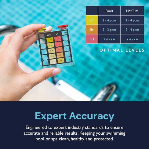 Lupo 3-in-1 Water Test Kit for Swimming Pools & Spas | Water Chemical Test Kit for pH, Total Chlorine and Total Bromine in Saudi Arabia