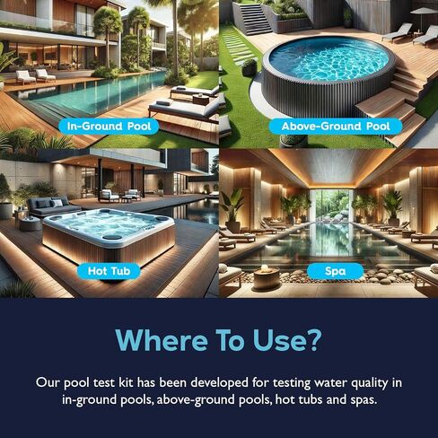 Lupo 3-in-1 Water Test Kit for Swimming Pools & Spas | Water Chemical Test Kit for pH, Total Chlorine and Total Bromine in Saudi Arabia