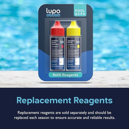 Lupo 3-in-1 Water Test Kit for Swimming Pools & Spas | Water Chemical Test Kit for pH, Total Chlorine and Total Bromine in Saudi Arabia