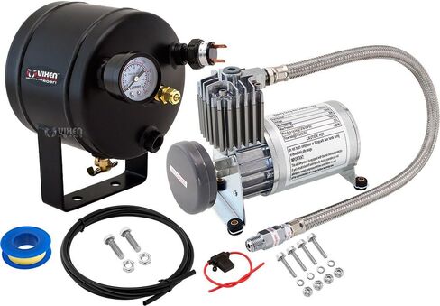 Vixen Horns 0.5 Gallon (2 Liter) Train/Air Horn Tank with 150 PSI Compressor Onboard System/Kit 12V VXO8805 in Saudi Arabia
