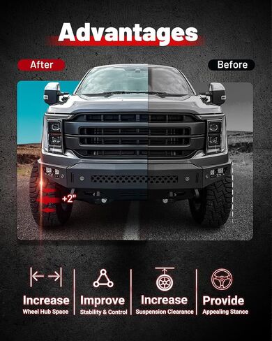 Evil Energy 5x5.5 فواصل العجلات 2 بوصة متوافقة مع RAM 1500 2012-2018 ، 5x139.7 مم 5 Lugs 108 مم محفاة التجويف M14x1.5 ترصيع الأسود ، وليس Hubcentric in Saudi Arabia