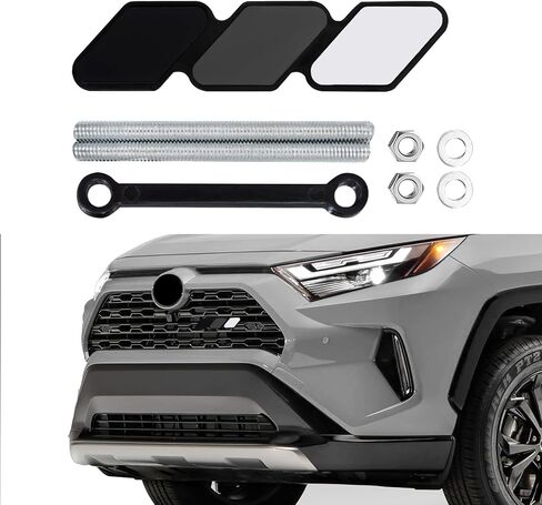 Tri-Color Grille Decor Badge, Front Grill Emblem, Tri-Color Grille Badge Emblem Decoration Accessories, Grille Insert Trims Car Decor Fit for Tacoma 4Runner Tundra (Green Gradient) in Kuwait