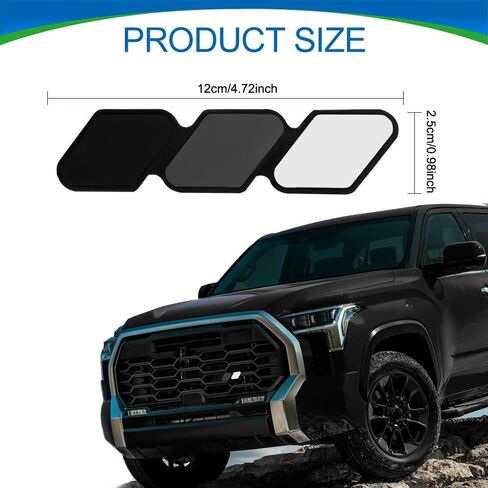 Tri-Color Grille Decor Badge, Front Grill Emblem, Tri-Color Grille Badge Emblem Decoration Accessories, Grille Insert Trims Car Decor Fit for Tacoma 4Runner Tundra (Green Gradient) in Kuwait