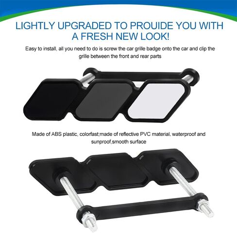 Tri-Color Grille Decor Badge, Front Grill Emblem, Tri-Color Grille Badge Emblem Decoration Accessories, Grille Insert Trims Car Decor Fit for Tacoma 4Runner Tundra (Green Gradient) in Kuwait