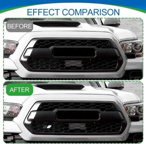 Tri-Color Grille Decor Badge, Front Grill Emblem, Tri-Color Grille Badge Emblem Decoration Accessories, Grille Insert Trims Car Decor Fit for Tacoma 4Runner Tundra (Green Gradient) in Kuwait