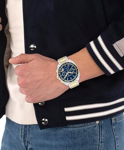 Watch Coach Charter Men's Quartz Chronograph ، سوار من الفولاذ المقاوم للصدأ - مقاوم للماء إلى 3ATM ، الحد الأدنى الحديث - هدية له ، 44.5 ملم in Kuwait