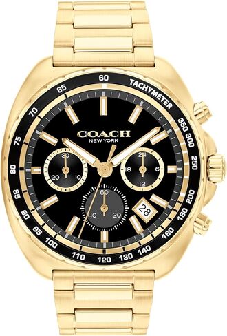 Watch Coach Charter Men's Quartz Chronograph ، سوار من الفولاذ المقاوم للصدأ - مقاوم للماء إلى 3ATM ، الحد الأدنى الحديث - هدية له ، 44.5 ملم in Kuwait