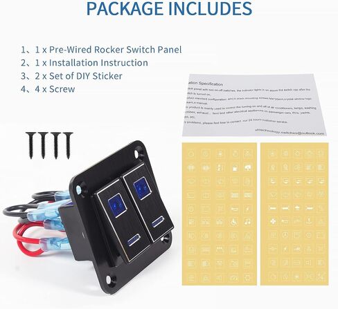 لوحة تبديل الروك-4 لوحة تبديل ألومنيوم ألومنيوم ، لوحة تبديل 12V/24V ، مفاتيح 3 دبوس على تشغيل السيارة ، لوحة مفتاح LED الأزرق لسيارة سيارة جيب جيب RV UTV in Saudi Arabia