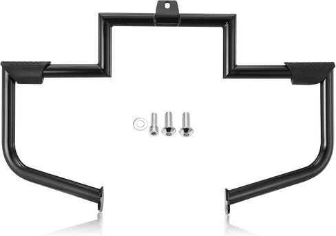 MoKitDora Softail Engine Guard Highway Muscle Crash Freeway Z Bar 1.25" Fat for Harley Softail 2000-2017 FL Heritage Classic Deluxe Fat Boy Models, Black in Saudi Arabia