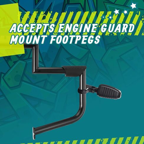 MoKitDora Softail Engine Guard Highway Muscle Crash Freeway Z Bar 1.25" Fat for Harley Softail 2000-2017 FL Heritage Classic Deluxe Fat Boy Models, Black in Saudi Arabia