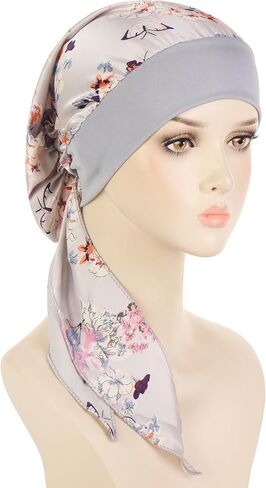 Pre Tied Chemo Head Scarf for Women Cancer Slip On Bandana headwrap Turban headwear Hair Cover in Kuwait