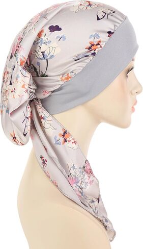 Pre Tied Chemo Head Scarf for Women Cancer Slip On Bandana headwrap Turban headwear Hair Cover in Kuwait