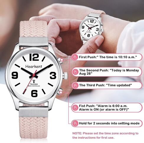 Talking Watch for Visually Impaired and Seniors, Large Numbers, Voice Speak Watch for Blind and Elderly, with Clear American Accent in Kuwait