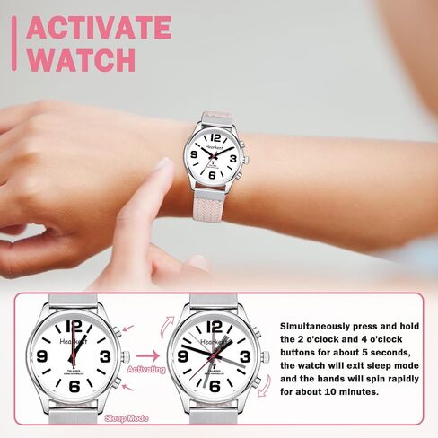 Talking Watch for Visually Impaired and Seniors, Large Numbers, Voice Speak Watch for Blind and Elderly, with Clear American Accent in Kuwait