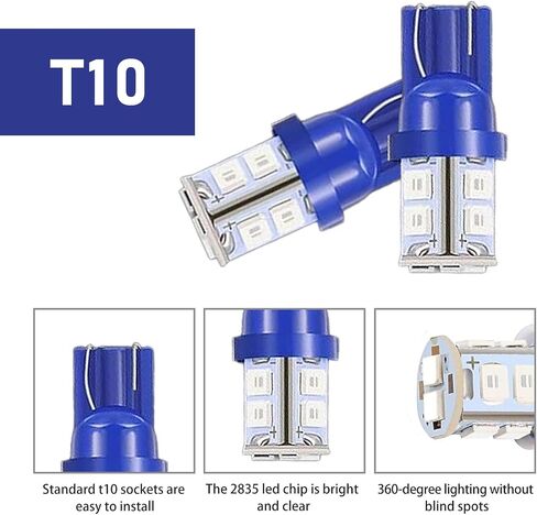 24 PCS LED LED ، قبة LED LED مجموعة مجموعة لمبة ، 12 فولت 5050SMD إضاءة الزاوية العريضة عالية ، تستخدم للسيارة الداخلية/الخريطة الداخلية قبة/صندوق/ترخيص ، إلخ (الأزرق) in Saudi Arabia