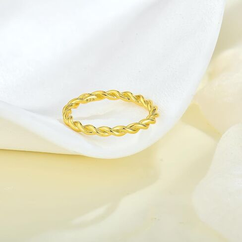 Twisted Rings 925 Sterling Silver Stackable Ring Jewelry Gifts for Women in Saudi Arabia