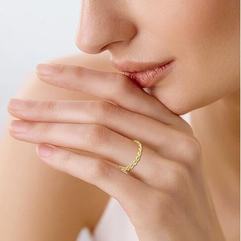 حلقات ملتوية 925 جنيه إسترليني الفضة القابلة للتكديس هدايا المجوهرات للنساء in Kuwait