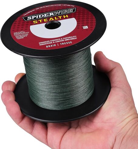 SpiderWire Stealth® Superline, Blue Camo, 10lb | 4.5kg, 125yd | 114m Braided Fishing Line, Suitable for Saltwater and Freshwater Environments in Saudi Arabia