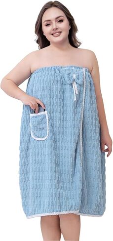 Greus Women's Plus Size Bath Presel Dress سريع الجاف الجاف الجاف من الخيزران in Kuwait