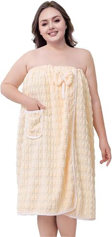 Greus Women's Plus Size Bath Presel Dress سريع الجاف الجاف الجاف من الخيزران in Saudi Arabia