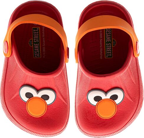 Sesame Street Clog Sandals with Backstrap - Closed Toe Slides for Kids Girls and Boys - Sesame Sandal Slip-On Clogs Water Resistant (Sizes: 3-4 Infant/ 5-10 Toddler / 11-12 Little Kid) in Saudi Arabia