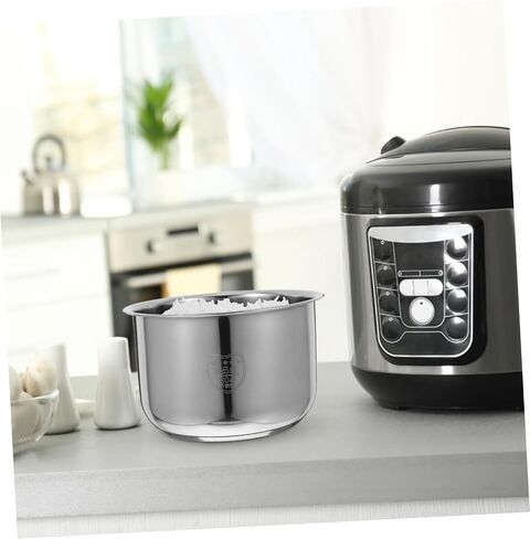 Zerodeko 2L Rice Cooker Inner Pot Replacement, Stainless Steel Rice Cooker Non Stick Inner Pot, Traditional Pressure Cooker Bowl Electric Cooker Accessories in Kuwait