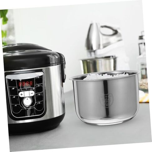 Zerodeko 2L Rice Cooker Inner Pot Replacement, Stainless Steel Rice Cooker Non Stick Inner Pot, Traditional Pressure Cooker Bowl Electric Cooker Accessories in Kuwait
