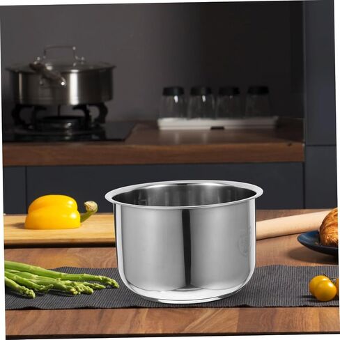 Zerodeko 2L Rice Cooker Inner Pot Replacement, Stainless Steel Rice Cooker Non Stick Inner Pot, Traditional Pressure Cooker Bowl Electric Cooker Accessories in Kuwait