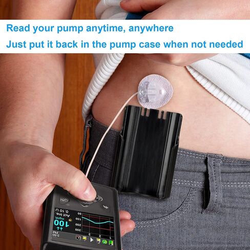 360 درجة حامل مضخة الأنسولين الدوارة الملائمة لـ Medtronic Mailured 780G ، 670G ، 770G ، 630G ، 640G مضخات ، مقطع مضخة الأنسولين لملحقات Medtronic 780G ، مناسبة لإدارة مرض السكري (أسود) in Kuwait