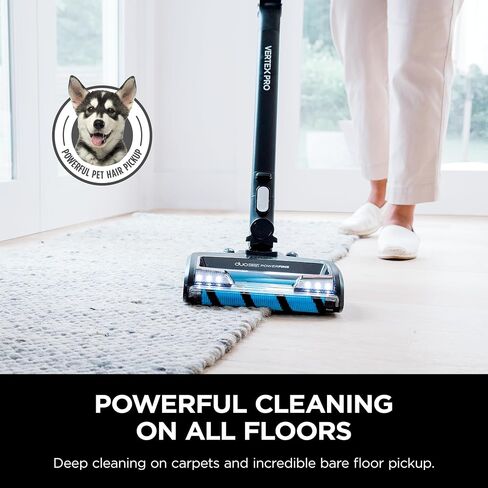 Shark IZ363HT Anti-Allergen Pet Power Cordless Stick Vacuum Self-Cleaning Brusholl, PowerFins, Crevice Tool, Dusting Brush, Pet Multi-Tool & Anti-Allergen Dusting Brush, 50min Runtime, Blue in Saudi Arabia